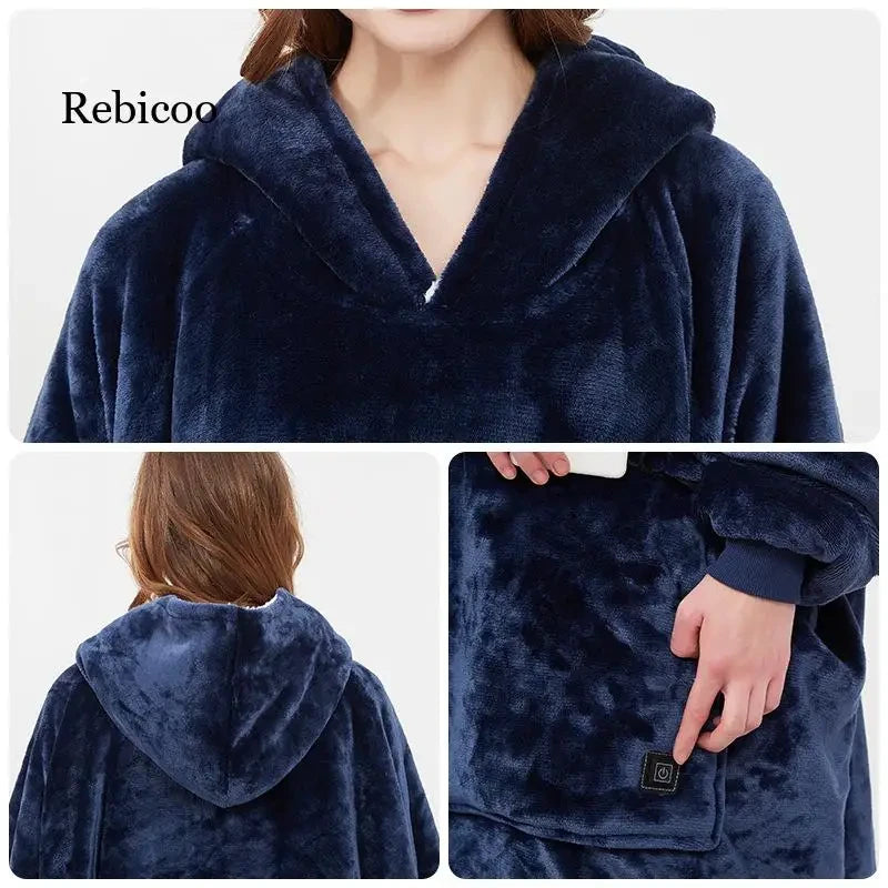 Hooded Fleece Pajamas Thickened Pullover Sleepwear